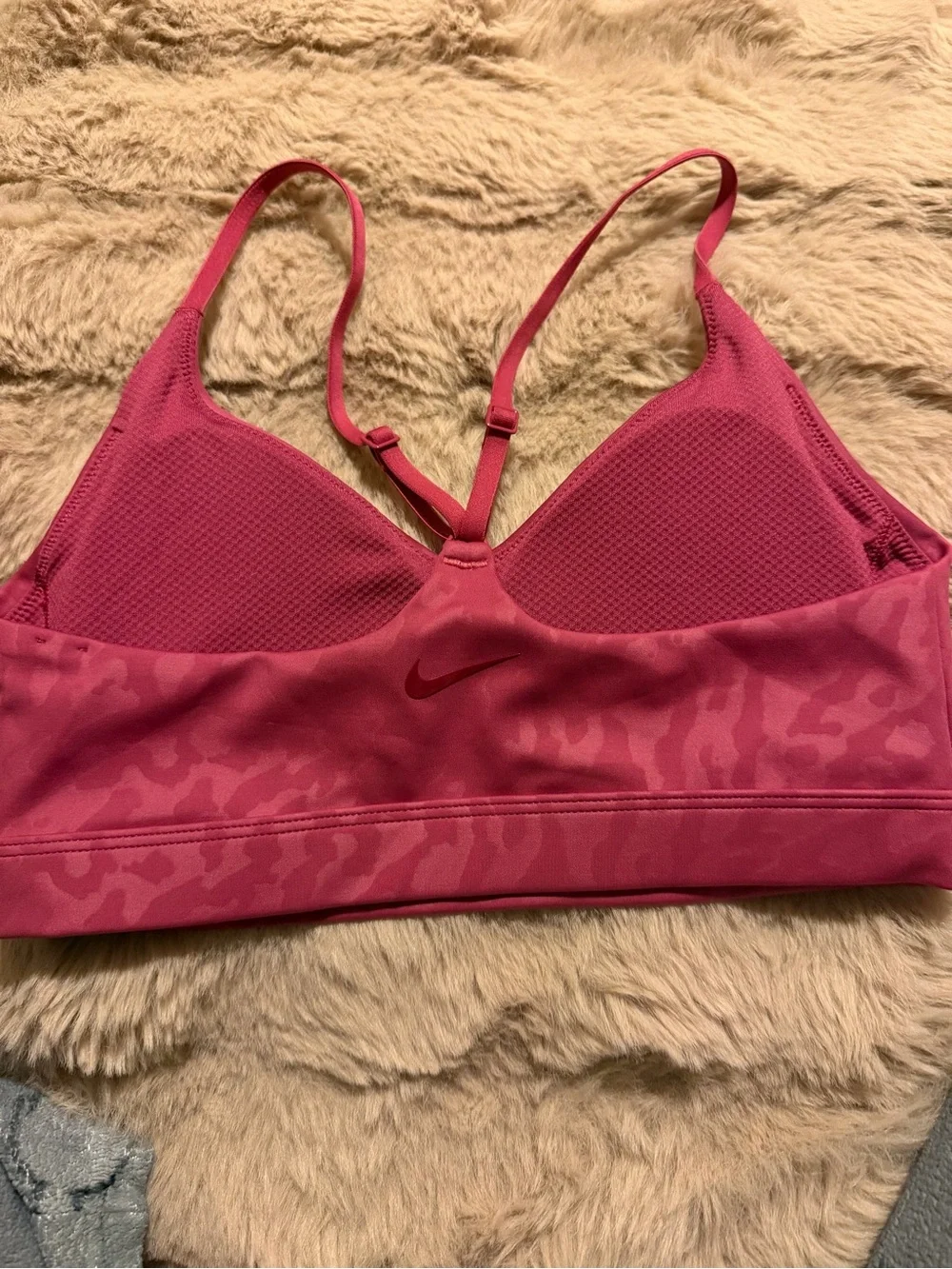 Nike Pink Camo Athletic Tank Bra